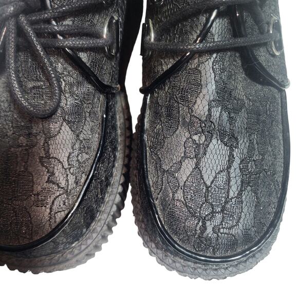 Demonia Black Platform Loafers - Picture 4 of 10